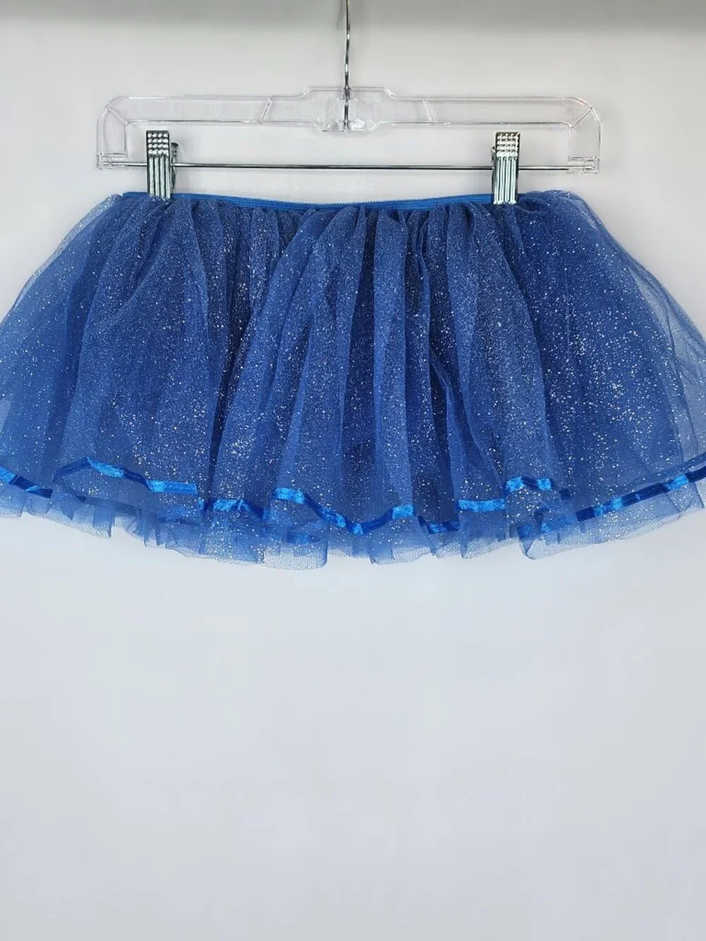 Blue Glitter Tutu Skirt | Halloween Princess Fairy Ballet | Kids Size Med/Lg